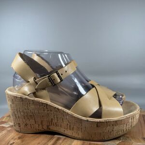 Kork-Ease Myrna 2.0 Women's Wedge Shoes Light Brown Sz 8 M‎ Leather